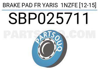 SCHNIEDER SBP025711 BRAKE PAD FR YARIS 1NZFE [12-15]
