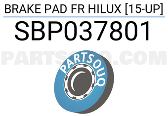 SCHNIEDER SBP037801 BRAKE PAD FR HILUX [15-UP]