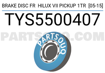 SCHNIEDER TYS5500407 BRAKE DISC FR HILUX VII PICKUP 1TR [05-15]