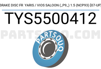 SCHNIEDER TYS5500412 BRAKE DISC FR YARIS / VIOS SALOON (_P9_) 1.5 (NCP93) [07-UP]