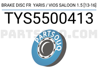 SCHNIEDER TYS5500413 BRAKE DISC FR YARIS / VIOS SALOON 1.5 [13-16]