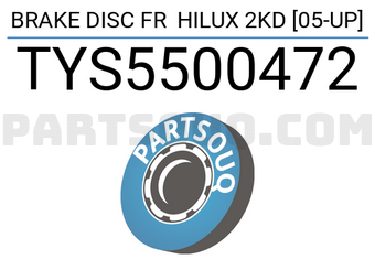 SCHNIEDER TYS5500472 BRAKE DISC FR HILUX 2KD [05-UP]
