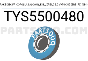 SCHNIEDER TYS5500480 BRAKE DISC FR COROLLA SALOON (_E18_, ZRE1_) 2.0 VVT-I CNG (ZRE173) [08-14]