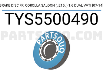 SCHNIEDER TYS5500490 BRAKE DISC FR COROLLA SALOON (_E15_) 1.6 DUAL VVTI [07-14]
