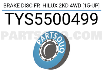 SCHNIEDER TYS5500499 BRAKE DISC FR HILUX 2KD 4WD [15-UP]