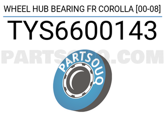 SCHNIEDER TYS6600143 WHEEL HUB BEARING FR COROLLA [00-08]