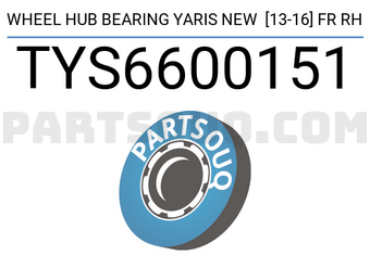 SCHNIEDER TYS6600151 WHEEL HUB BEARING YARIS NEW [13-16] FR RH