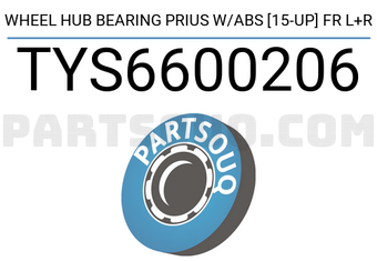 SCHNIEDER TYS6600206 WHEEL HUB BEARING PRIUS W/ABS [15-UP] FR L+R