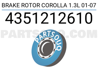 SUMIMOTO 4351212610 BRAKE ROTOR COROLLA 1.3L 01-07