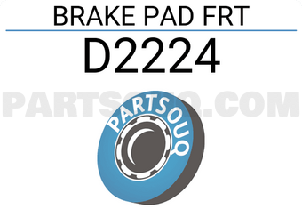 SUPERGRIP D2224 BRAKE PAD FRT