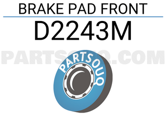 SUPERGRIP D2243M BRAKE PAD FRONT