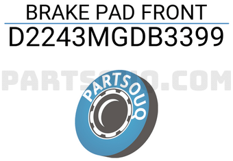 SUPERGRIP D2243MGDB3399 BRAKE PAD FRONT