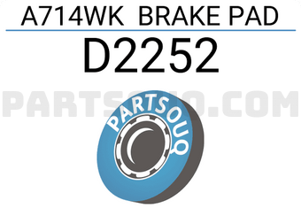 SUPERGRIP D2252 A714WK BRAKE PAD