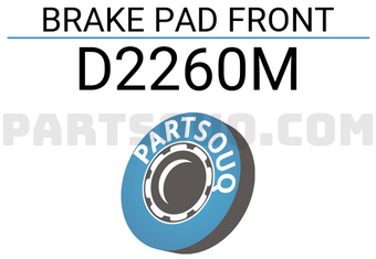 SUPERGRIP D2260M BRAKE PAD FRONT
