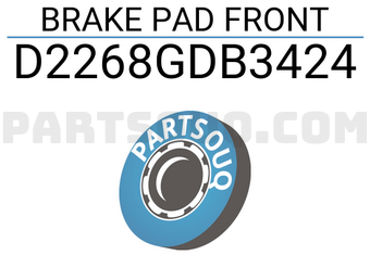 SUPERGRIP D2268GDB3424 BRAKE PAD FRONT