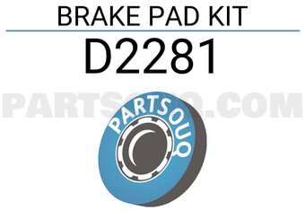 SUPERGRIP D2281 BRAKE PAD KIT