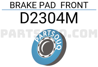 SUPERGRIP D2304M BRAKE PAD FRONT