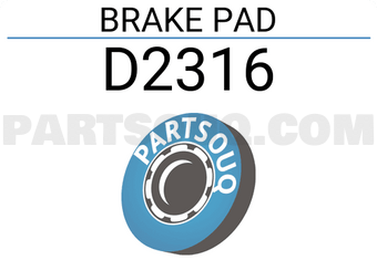 SUPERGRIP D2316 BRAKE PAD