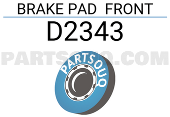 SUPERGRIP D2343 BRAKE PAD FRONT