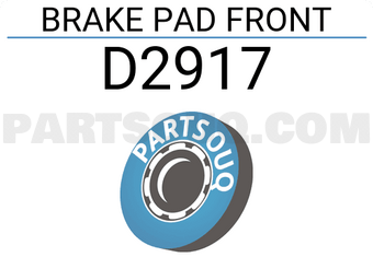 SUPERGRIP D2917 BRAKE PAD FRONT