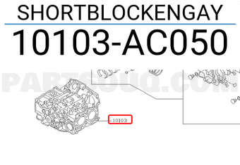 Subaru 10103AC050 SHORTBLOCKENGAY