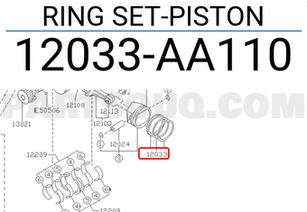 Subaru 12033AA110 RING SET-PISTON