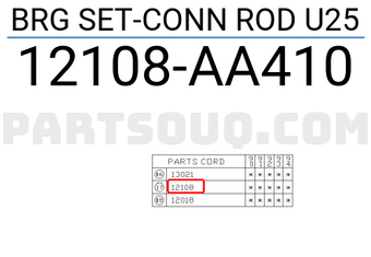 Subaru 12108AA410 BRG SET-CONN ROD U25