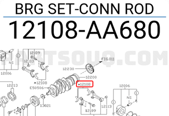 Subaru 12108AA680 BRG SET-CONN ROD