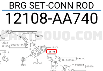 Subaru 12108AA740 BRG SET-CONN ROD