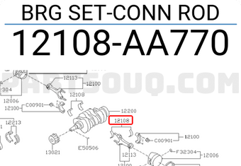 Subaru 12108AA770 BRG SET-CONN ROD