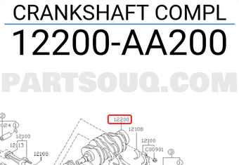 Subaru 12200AA200 CRANKSHAFT COMPL
