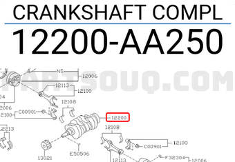 Subaru 12200AA250 CRANKSHAFT COMPL