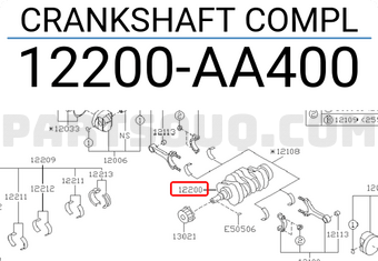 Subaru 12200AA400 CRANKSHAFT COMPL