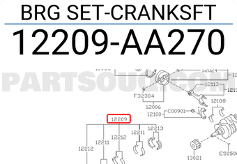 Subaru 12209AA270 BRG SET-CRANKSFT