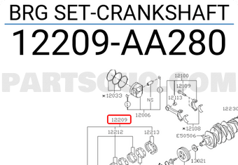 Subaru 12209AA280 BRG SET-CRANKSHAFT