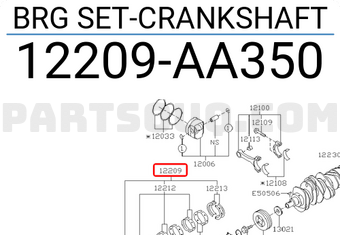 Subaru 12209AA350 BRG SET-CRANKSHAFT