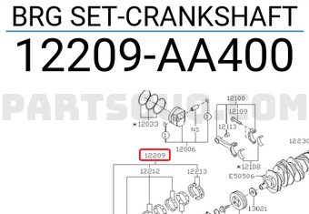 Subaru 12209AA400 BRG SET-CRANKSHAFT