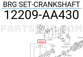 Subaru 12209AA430 BRG SET-CRANKSHAFT