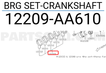 Subaru 12209AA610 BRG SET-CRANKSHAFT