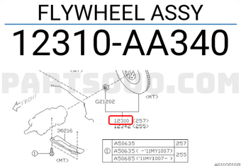 Subaru 12310AA340 FLYWHEEL ASSY