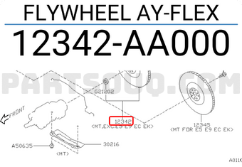 Subaru 12342AA000 FLYWHEEL AY-FLEX