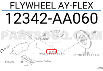 Subaru 12342AA060 FLYWHEEL AY-FLEX