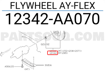 Subaru 12342AA070 FLYWHEEL AY-FLEX