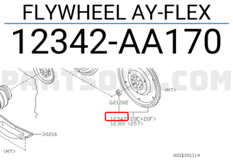 Subaru 12342AA170 FLYWHEEL AY-FLEX