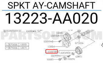 Subaru 13223AA020 SPKT AY-CAMSHAFT
