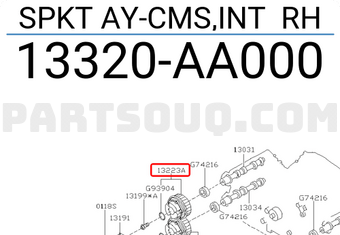 Subaru 13320AA000 SPKT AY-CMS,INT RH