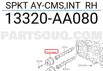 Subaru 13320AA080 SPKT AY-CMS,INT RH