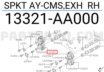 Subaru 13321AA000 SPKT AY-CMS,EXH RH