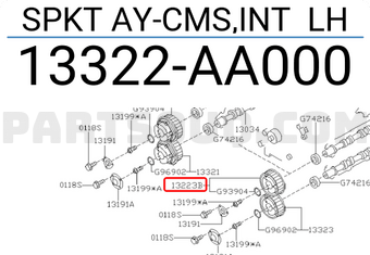Subaru 13322AA000 SPKT AY-CMS,INT LH