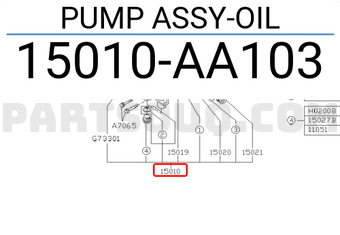 Subaru 15010AA103 PUMP ASSY-OIL